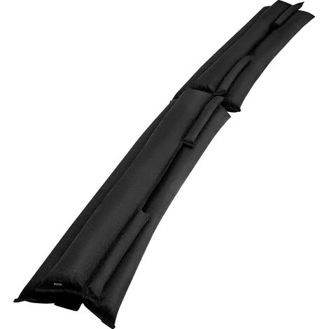 Barrera contra inundaciones, paquete de 10 barreras absorbentes de agua, solución reutilizable, verde militar (1/2)