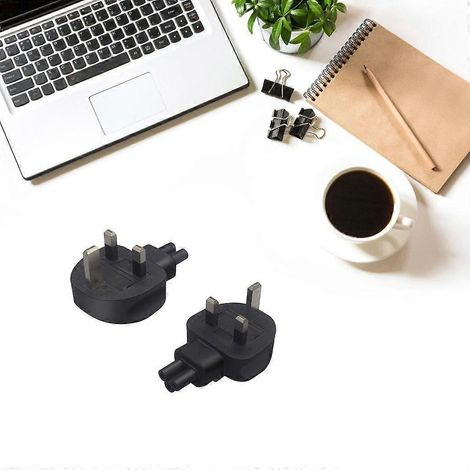 Adaptateur secteur IEC320 C5 avec fiche PVC 3 broches vers connecteur trèfle C5 (1/4)