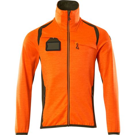 Mascot Fleecepullover mit Reißverschluss 19403 Gr. 4XL hi-vis orange/moosgrün (1/5)