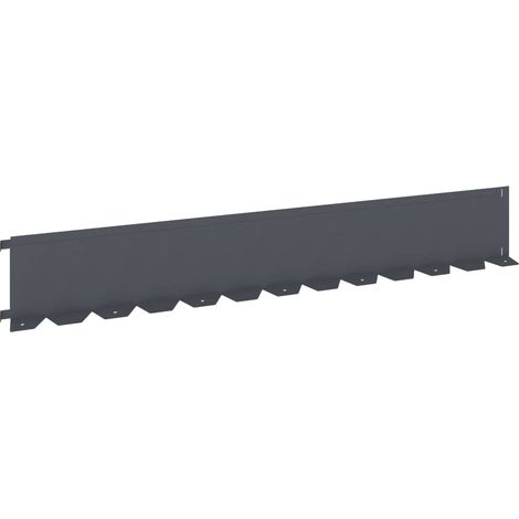 Raseneinfassung 10 Stk. 102 x 15 x 4 cm Stahl Anthrazit vidaXL (1/5)