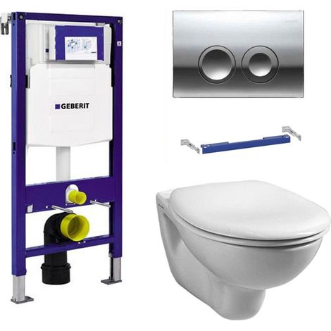 Geberit Duofix 1.12m WC Frame UP100 Delta Cistern & Delta21 Flush Plate & Pan