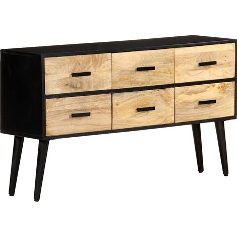 vidaXL Buffet 110x33x64 cm Bois de manguier massif (1/5)