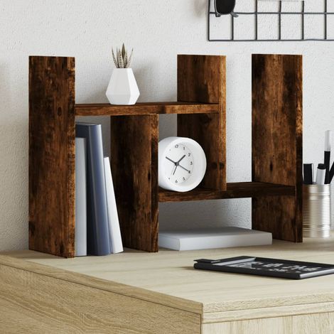 vidaXL Organizador escritorio madera roble ahumado 34,5x15,5x35,5 cm (1/5)