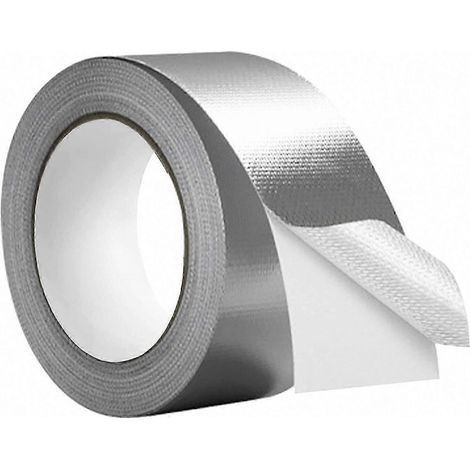 Ruban adhésif aluminium haute température pour conduits HVAC, 5,9 mils épais, tissu en fibre de verre résistant à la chaleur, bande métallique auto-adhésive, lot de 1 (1/5)