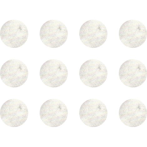 12x Cache vis adhésif autocollant diamètre 40mm protection bouchon trou obturateur meuble table chaise maison, Marbre blanc (1/4)
