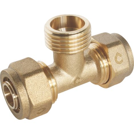 Raccord à compression - male au centre 15/21 - PER Ø12