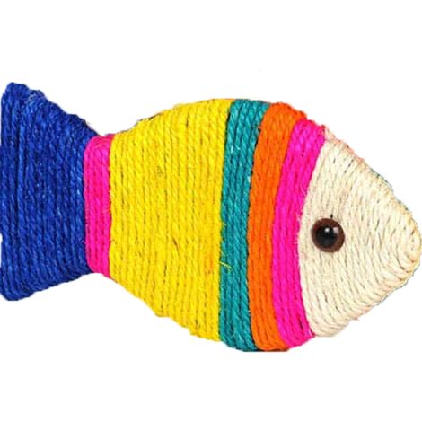 TIRAGRAFFI PER GATTI PESCIOLINO GIOCO TIRA GRAFFI PER GATTO FORMA 25X12CM (1/5)