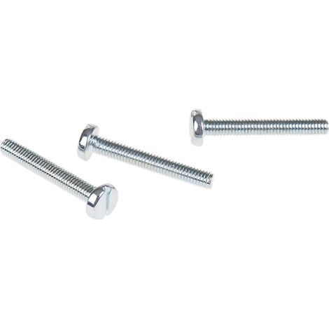 Vis à métaux RS PRO M3 à tête Cylindrique fendue en Acier, 20mm ( Prix pour Sachet de 100 )