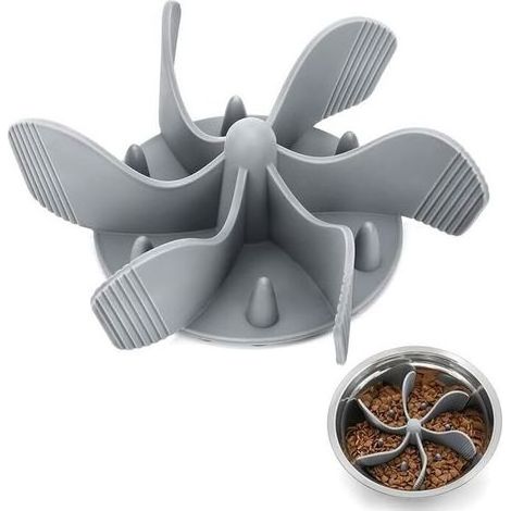 Gamelle Anti Glouton Chien, Accessoire pour Manger Lente pour Gloutons, Séparateur pour Gamelle Céramique/Inoxydable/Verre, Insert pour Bol Chien Grand Petit Taille avec Fond Ventouse Stable (1/5)