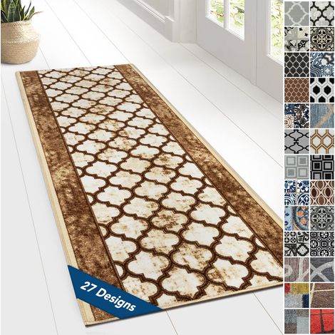 Tapis Ornement Vintage Oriental pour la Cuisine, Le Couloir et Le Salon 80 x 300 cm, Waterford (1/5)