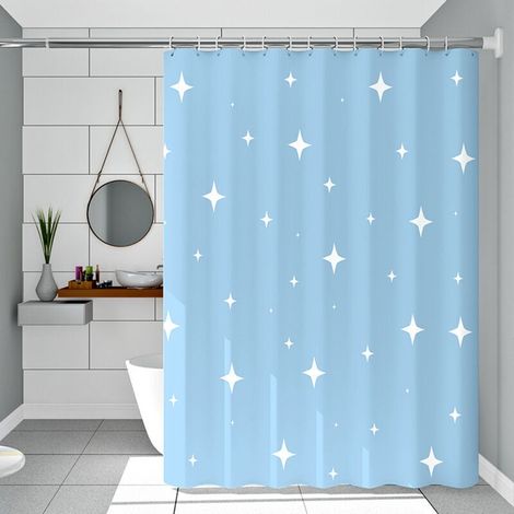 Lot Rideau de Douche Séparateur - Style Abstrait Moderne - Imperméable et Résistant à la Moisissure