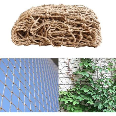 Ineasicer Filet de Support pour Plantes 100 % écologique biodégradable et compostable en Jute Naturelle Treillis de Jardin (2m x 5 m) (1/4)