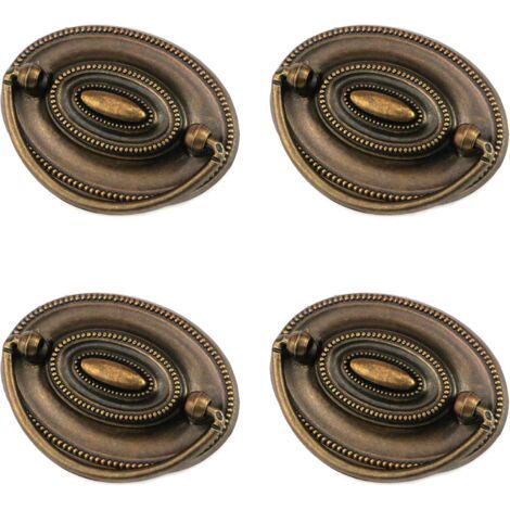 Runde Schubladengriffe im europäischen Stil – für Schränke, Küchen etc. – 4er-Set, braun (1/4)