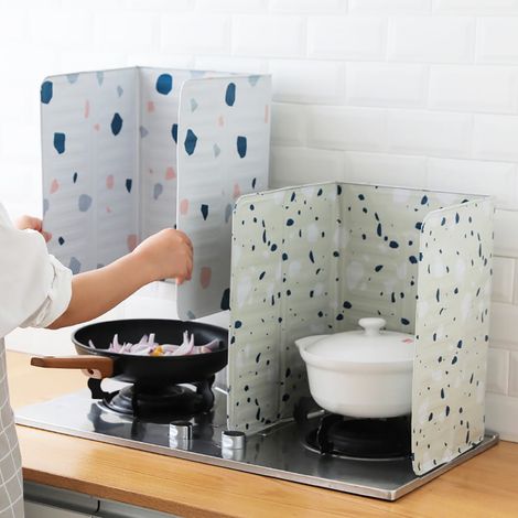 Plaque Anti-huile - Protection Mur Cuisine - Isolation Thermique - Aluminium - 84 x 39 cm - 1 Pièce (1/5)