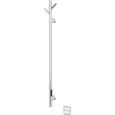 Dorn Dry Electric Robe, Towel & Coat Warmer Mirror Polished Stainless Steel 1100mm Height x 32mm Diameter