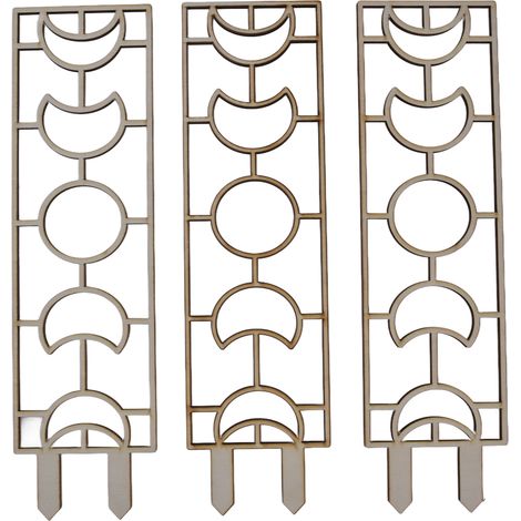 Support Pour Plantes Grimpantes - Panneau En Bois Composite 30cm - Structure Géométrique Pour Jardin Et Balcon - Lot De 3 (1/5)