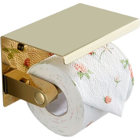 Support de rangement mural, support de rouleau de papier-Blanc