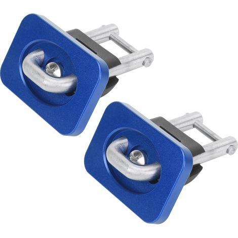 Deux points d'ancrage en acier inoxydable, ancrages latéraux pour plateau de camion, adaptés aux modèles Chevrolet Silverado et Colorado Blue. (1/5)