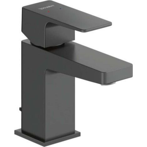 Duravit Manhattan - Miscelatore da lavabo, con sistema di scarico, nero opaco MH1010001046 (1/3)