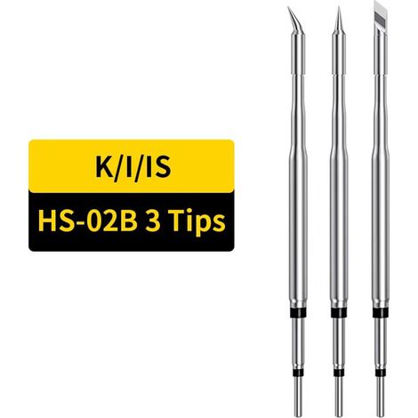 Beyamis Kit de pannes de soudage FNIRSI HS02B – 3 types (K, I, IS), acier inoxydable, précision, remplacement (1/5)