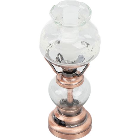 Puppenhaus-Kerzenständerlampe, Maßstab 1:12, batteriebetrieben, Vintage, dekorativ, Miniatur-Kerzenständerlampe, Bronze (1/5)