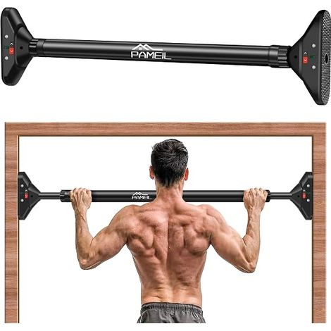 Barre de traction cadre de porte, capacité de charge 200 kg, barre fixe extensible 75 à 95 cm, serrure rotative 360 ° (1/5)