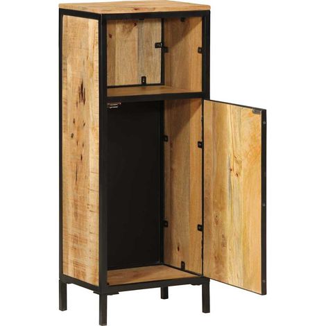 Armoire De Toilette - Armoire de salle de bain 40x27x90cm bois massif manguier et fer fr288 - Maison La Vie