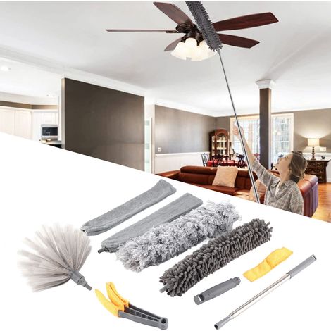 Kit de Duster Microfibre Extensible avec 9 pièces – ManoMano – Set de nettoyage pour plafonds, voitures et objets délicats (1/5)
