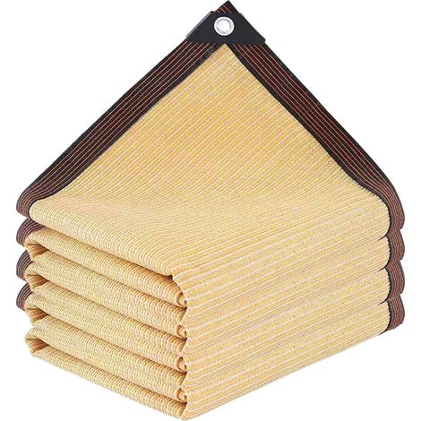 Toilette d'ombrage - Pare-soleil pour pergola 90% Tissu d'ombrage extérieur avec œillets pour couverture de pergola, patio, gazebo, terrasse, jardin, porche, couleur blé (3 x 6 pi) (1/5)