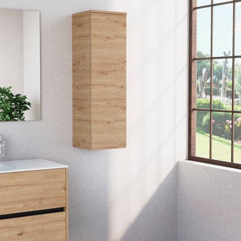 Inda - Colonna bagno con anta DX e 3 ripiani 30x102 cm - Rovere (1/4)