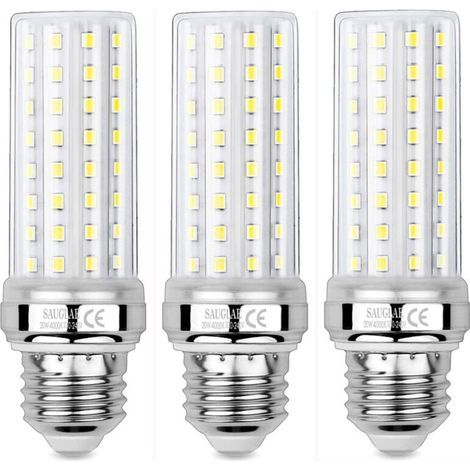 3er-Pack 20-W-LED-Maiskolbenlampen, entspricht einer 150-W-Glühbirne, 2300 lm, 4000 K neutralweiß, E27-Edison-Schraubfassung (1/4)