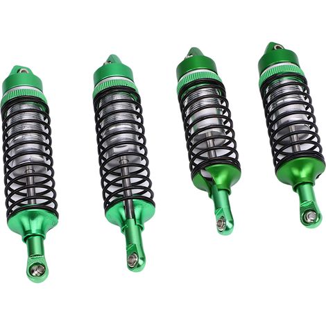 GARRYFIZH 2 Paires Amortisseurs Alu pour Traxxas Slash 1/10 - Vert/Argent, AV/AR (1/5)