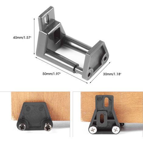 Lot de 5 guides de sol en plastique premium pour porte coulissante, fixation murale, quincaillerie de grange avec vis incluses (1/5)