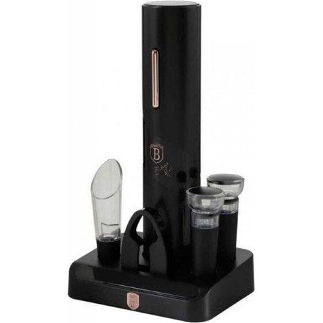 Berlinger-Haus Conjunto de accesorios para vino negro y rosa dorado