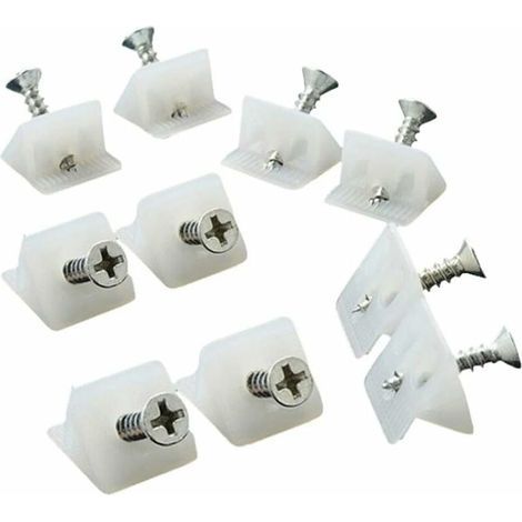200 Pièces renfort tiroir équerre blanc vis réparation fixation Tiroir étagère de meuble bas affaissement de réparation Connecteur Arrière Stabilisateurs pour fond de tiroir réparer les cales (1/4)