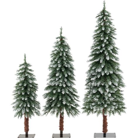 Set di 3 alberi di Natale artificiali 90/120/150cm con luci a LED (1/5)