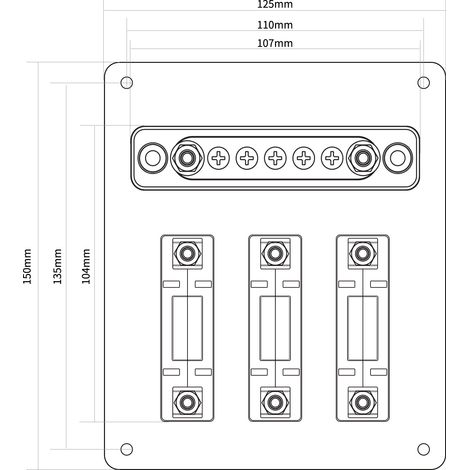 Lot de 2 disjoncteurs magnéto‑thermiques 20A – Panneau intégré avec barre de distribution 5+2 voies 100A – Protection électrique véhicule (1/5)