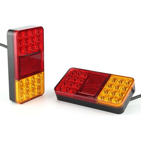 24-LED-Anhänger-Rücklichtset, IP67 wasserdicht, energieeffizient, mit Befestigungsmaterial für LKW/Transporter (1/5)