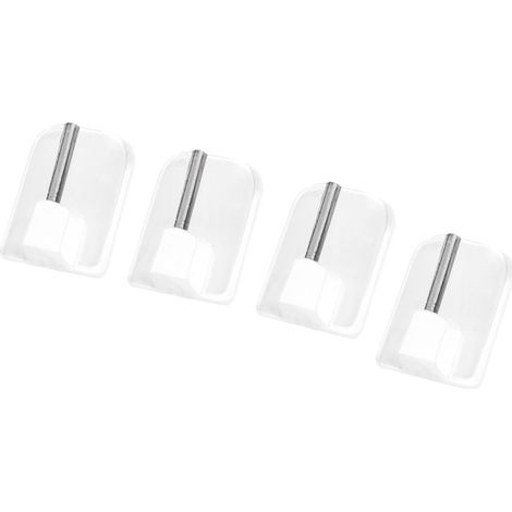 Secodir – Pitons adhésifs pour tringle extensible – Lot de 4 – Fixation sans perçage – Pour tringles ovales et rondes – Fabriqué en Europe