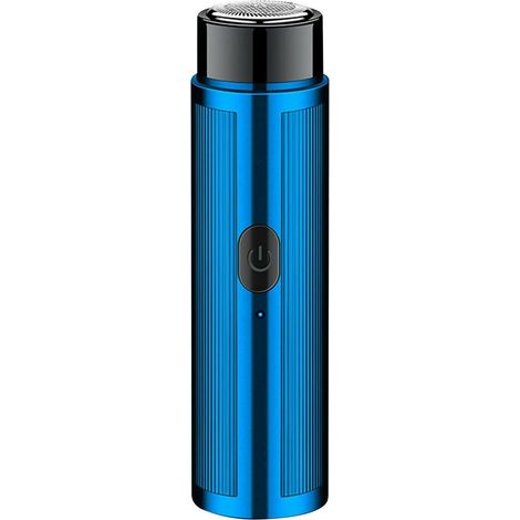 Mini rasoir électrique R-azor détachable lavable H-ead Design alimenté par USB batterie rechargeable intégrée de 160 mAh pour les voyages quotidiens en famille, bleu (1/2)
