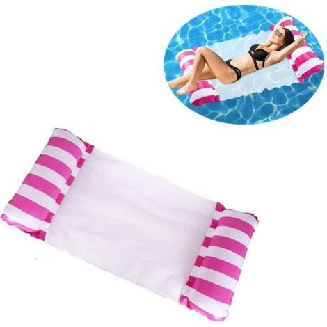 Hamac Gonflable Piscine - PVC Écologique - Pour Adulte - 130 x 70 cm - Charge Max 210 kg - Rose (1/4)