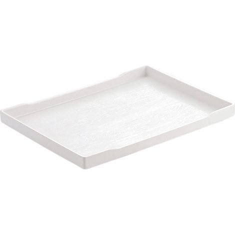 Plateau de salle de bain blanc – Organisateur élégant pour maquillage/bijoux et comptoir de cuisine (1/5)