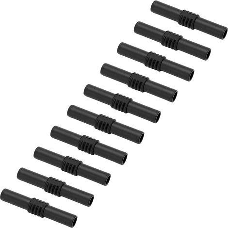 10 pièces Connecteurs Banane Femelle 4mm avec Prolongateur pour Câblage Électronique et Tests, Noir