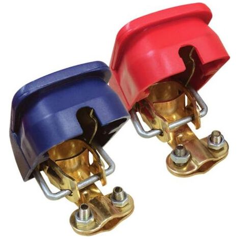 2 Paires Cosse Batterie, Cosse Bornes de Batterie de Voiture Connecteurs à Dégagement Rapide de la Batterie, Cosses Batterie Serrage Rapide 12v Cosse Batterie Voiture pour Voiture/Bateau/Campi (1/5)