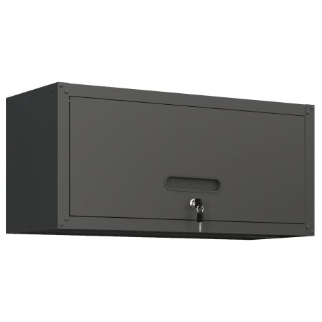 Vielseitiger Metall-Wandschrank, wandmontierter Nutzschrank mit verschließbarer Tür, aufgehängtes Stahlwerkzeugkabinett, Geeignet für Garage, Keller, Werkstatt und Küche, H34,5 cm × B75 cm × T30 cm
O (1/5)
