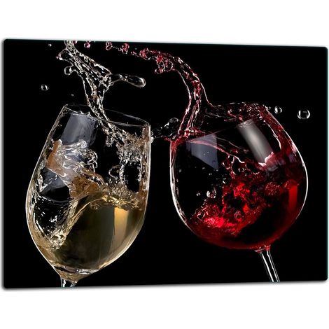 Schneidebrett aus Glas, 52x40 cm, Weinglas (1/5)