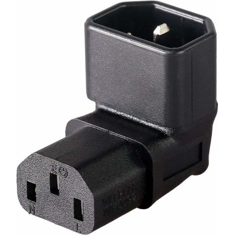 Adaptateur secteur IEC C14 vers C13 / PDU Plug TV LCD à montage mural à angle de 90 degrés (1/3)