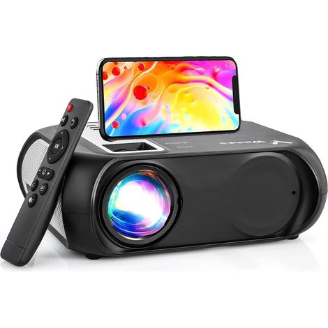 Bluetooth WiFi Overhead Projector Portable 1080P Full HD Mini Portable Video Projector for Android Smartphone PC PS4 TV PPT Home Theater Built-in Speakers (1/5)