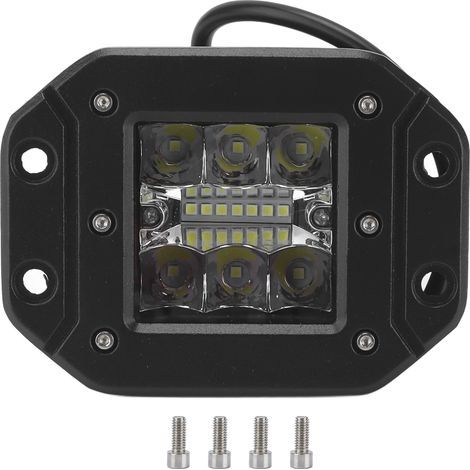 Projecteur de travail LED 5 pouces 42 W, protection IP67, lentille 4D, faisceau combiné spot/flood, antibrouillard, universel pour UTV/VTT (1/3)