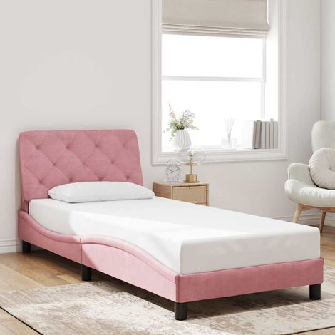 Bettgestell ohne Matratze Rosa 80x200 cm Samt (1/5)